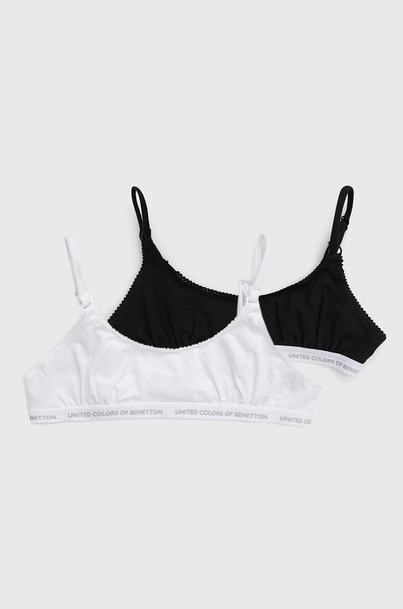 Dječji grudnjak United Colors of Benetton (2-pack) bez uzorka bijela 3MC10R1IN