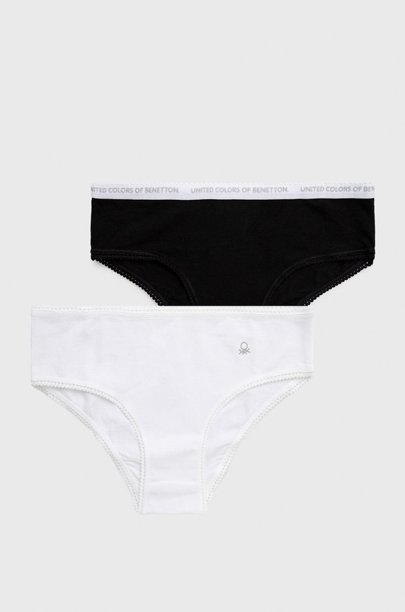 United Colors of Benetton Figi dziecięce (2-pack) Planet friendly biały 3MC10S1BF