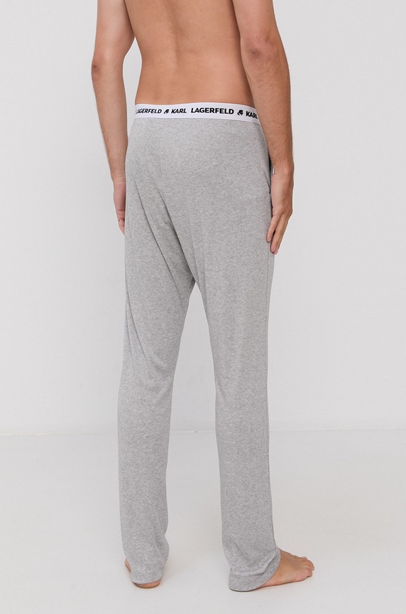 Pyžamové kalhoty Karl Lagerfeld 215M2182 šedá AW21