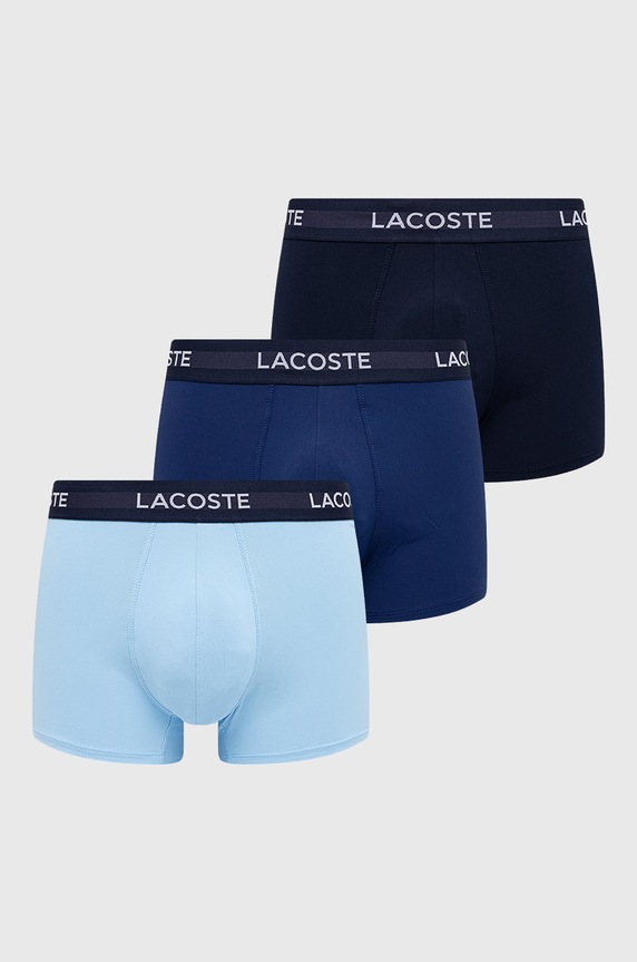 Lacoste boxeri 3-pack boxeri albastru 5H9623