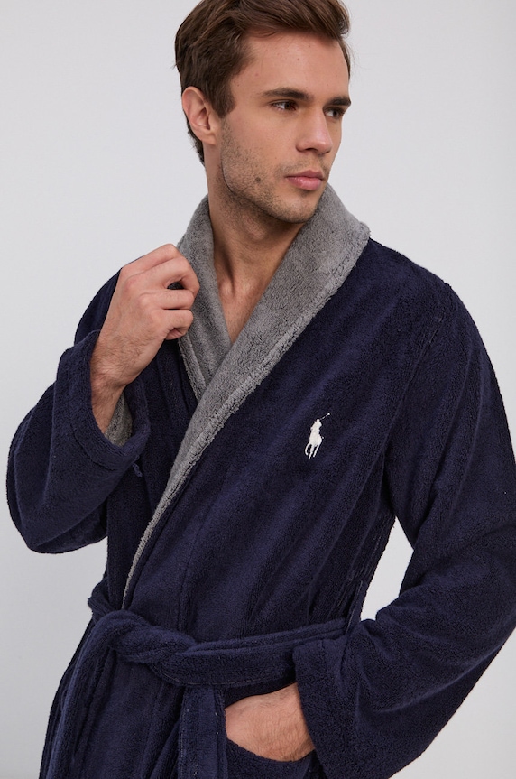 Polo Ralph Lauren accappatoio blu navy 714854533001