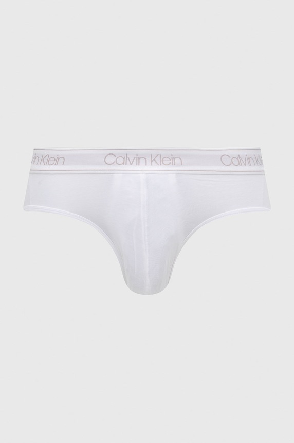 Σλιπ Calvin Klein Underwear πλεκτό ύφασμα λευκό 000NB2863A.4890