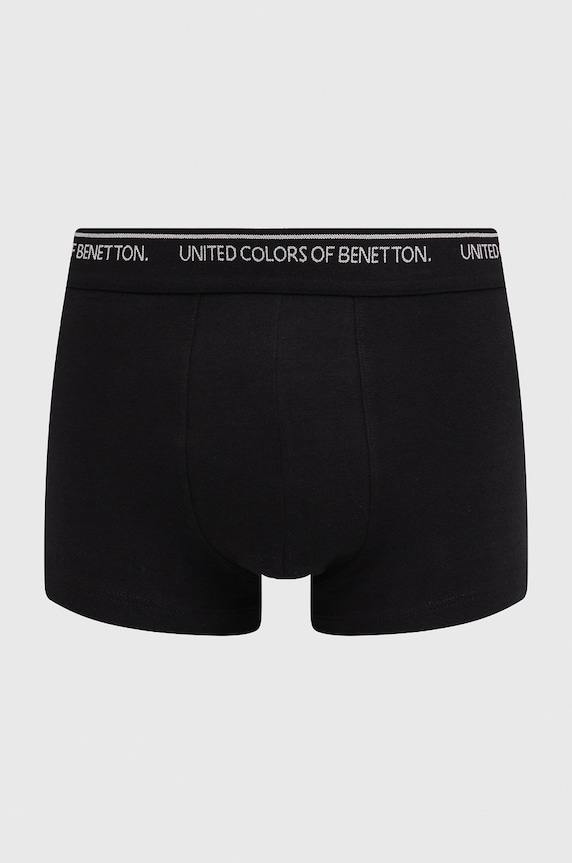Μποξεράκια United Colors of Benetton εφαρμοστό σορτς μπόξερ μαύρο 3OP82X077.100