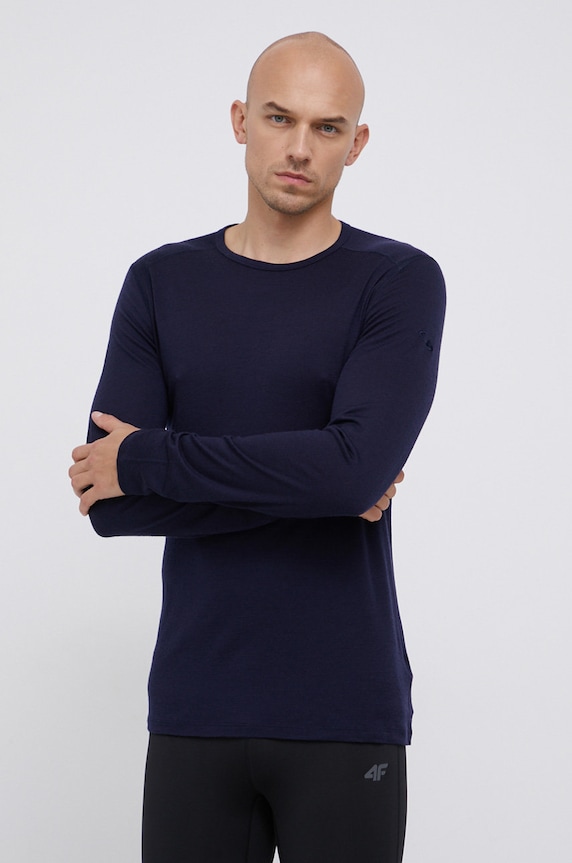 Icebreaker Longsleeve wełniany 200 Oasis LS Crewe góra granatowy IB1043654011
