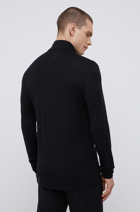 Odzież Icebreaker Longsleeve wełniany 200 Oasis LS Half Zip IB1043670011 czarny