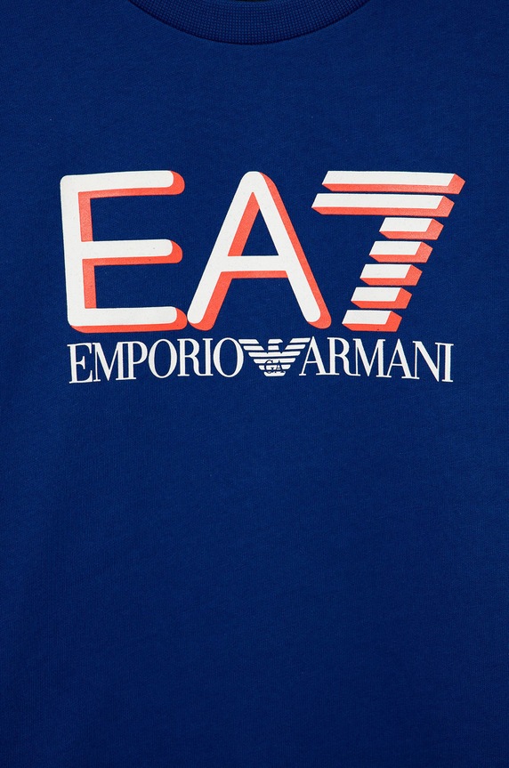 Chłopiec EA7 Emporio Armani Bluza bawełniana dziecięca 6KBM55.BJ05Z 6KBM55.BJ05Z niebieski