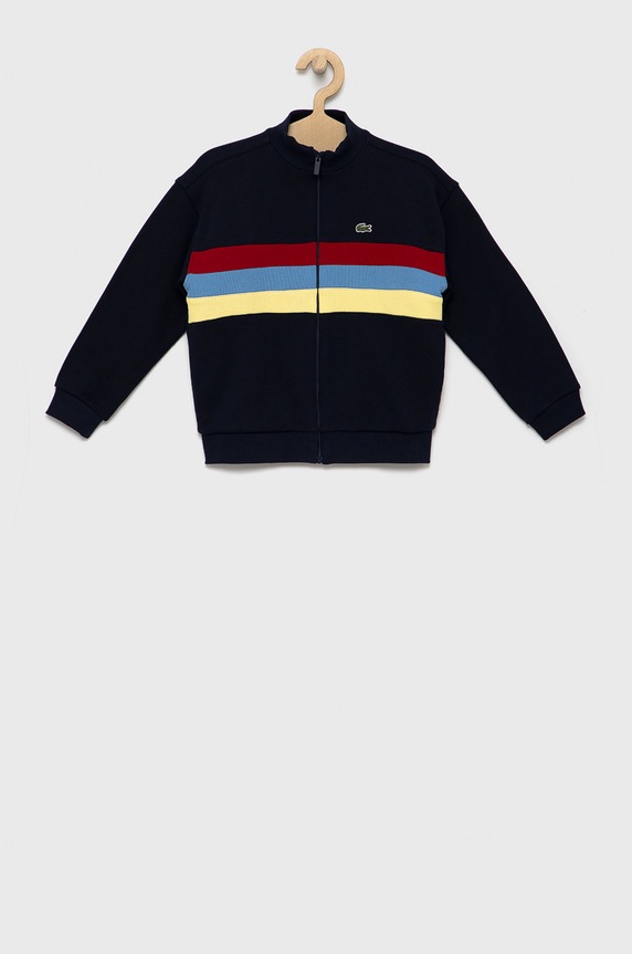 Lacoste Bluza bawełniana dziecięca SJ7546 aplikacja granatowy SJ7546