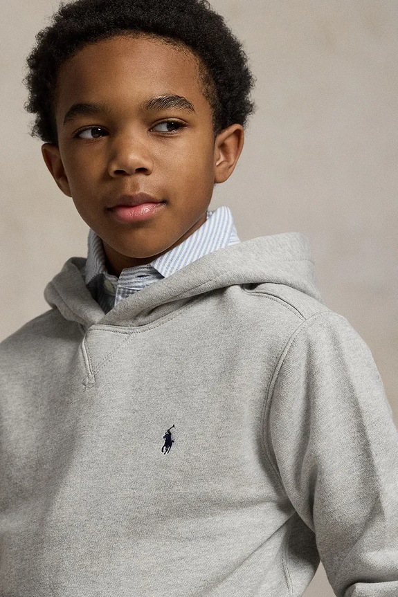 Detská mikina Polo Ralph Lauren 323749954017 sivá