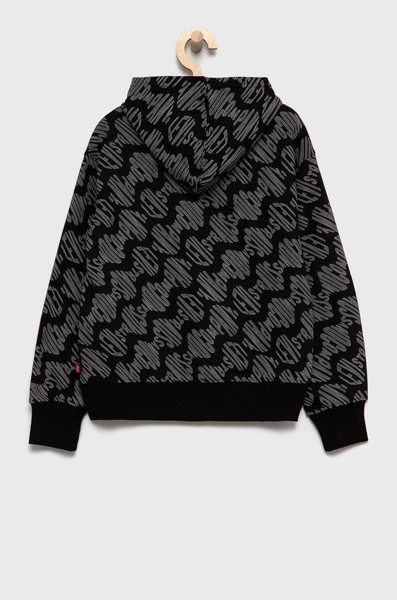 Levi's Bluza bawełniana dziecięca 8ED476.NEW.B czarny AW21