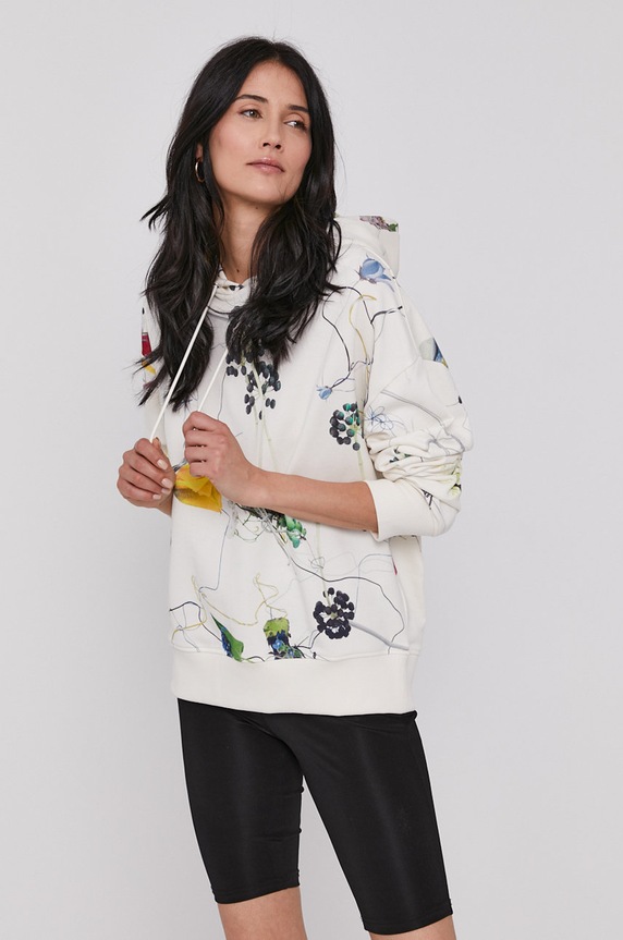 BOSS Bluza bawełniana 50460533 50460533 beżowy AW21