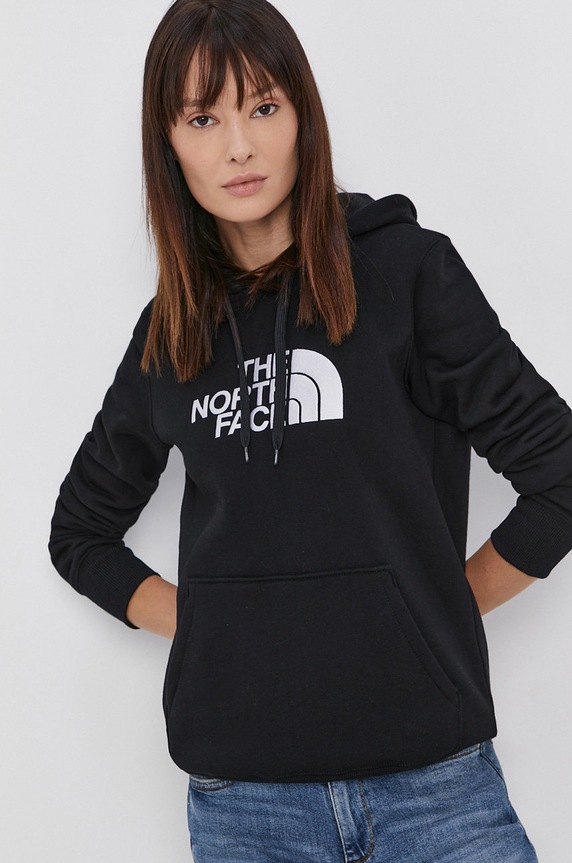 The North Face pamut melegítőfelső fekete NF0A55ECJK31