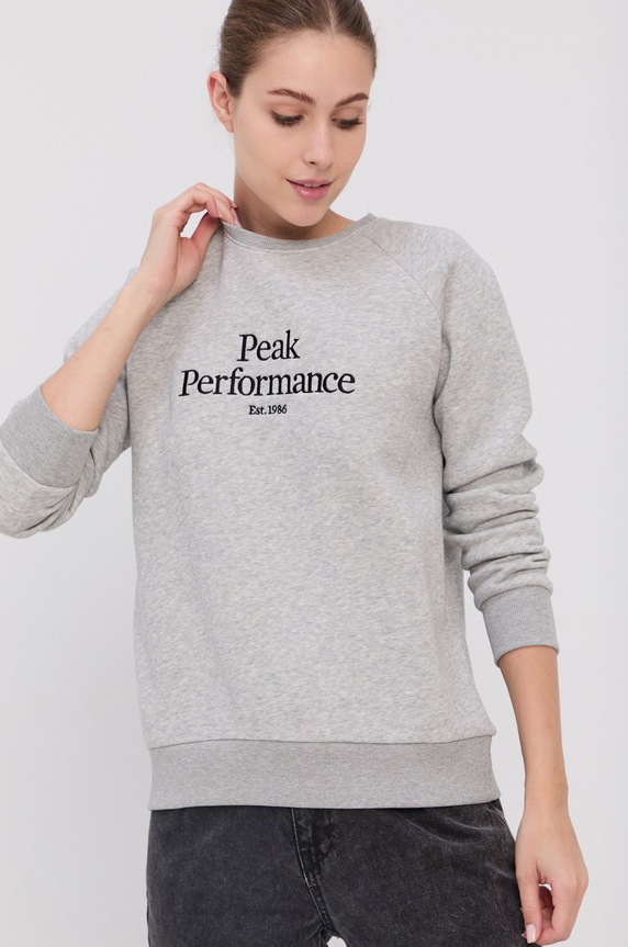 Peak Performance Bluza aplikacja szary G75637