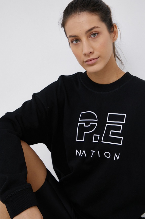 Bavlnená mikina P.E Nation čierna PEBASICSF029