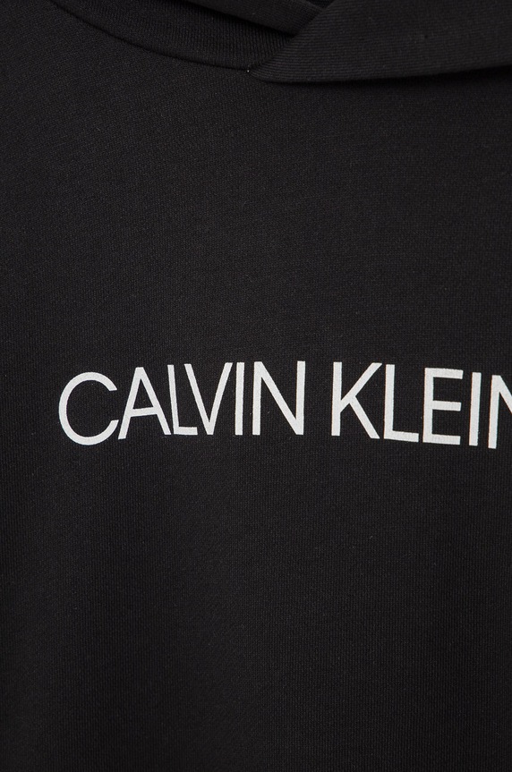 Dječaci Dječja pamučna dukserica Calvin Klein Jeans IU0IU00163.4890 crna
