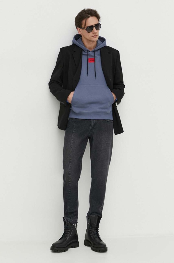HUGO bluza bawełniana Daratschi214 50458700 niebieski AA00