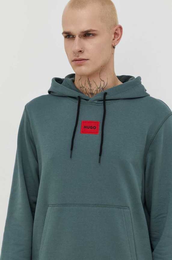 HUGO pamut melegítőfelső zöld 50458700