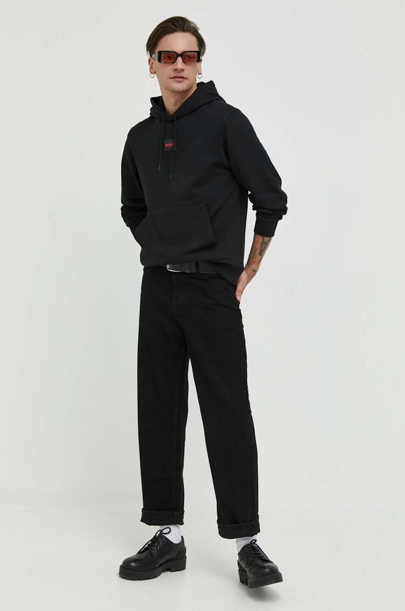HUGO bluza bawełniana Daratschi214 50458700 czarny AA00