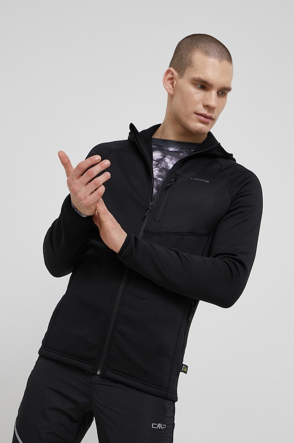 Viking bluza sportowa Jukon z kapturem czarny 730.23.0909