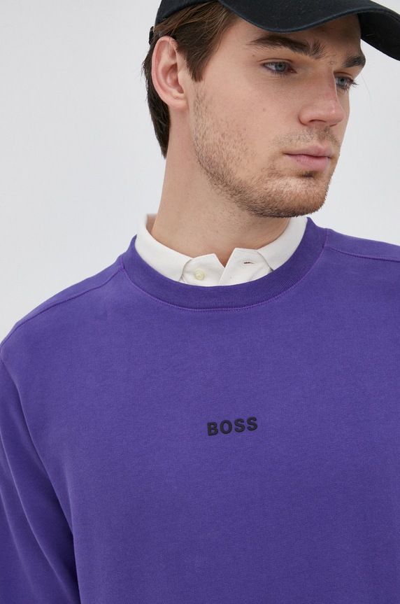 BOSS Bluza 50462828 fioletowy 50462828