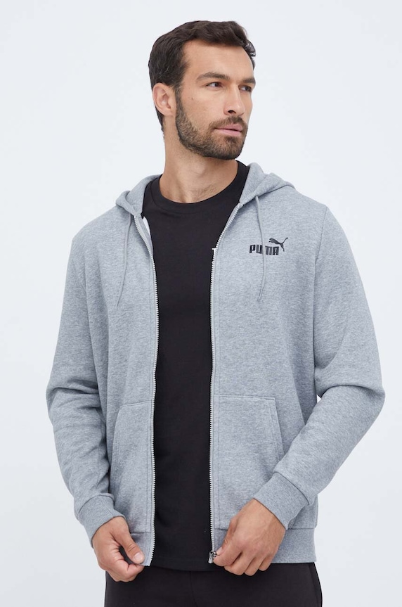 Dukserica Puma bez uzorka siva 586702