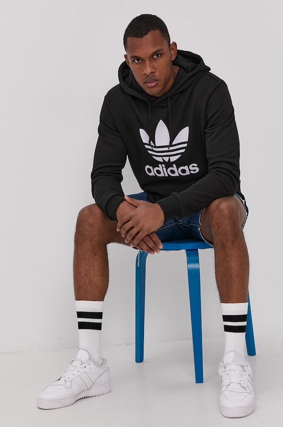 adidas Originals Bluza bawełniana H06667 nadruk czarny H06667