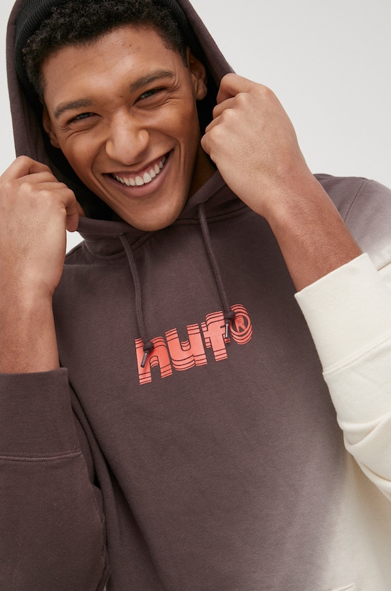 HUF felső nyomtatásos barna pf00415