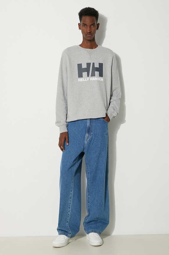 Бавовняна кофта Helly Hansen 34000 сірий SS24