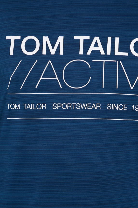 Tričko s dlouhým rukávem Tom Tailor námořnická modř 434509.dkblue