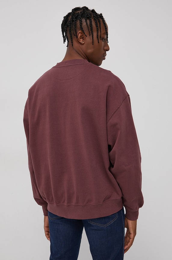 Odzież Wrangler Bluza bawełniana W6G7H1P32 fioletowy