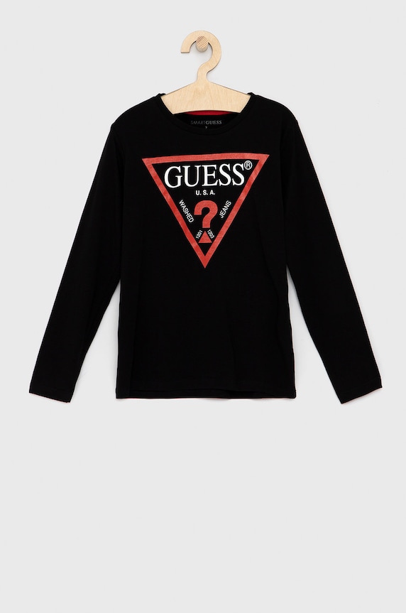 Guess gyerek hosszúujjú pamut fekete L84I29.K8HM0
