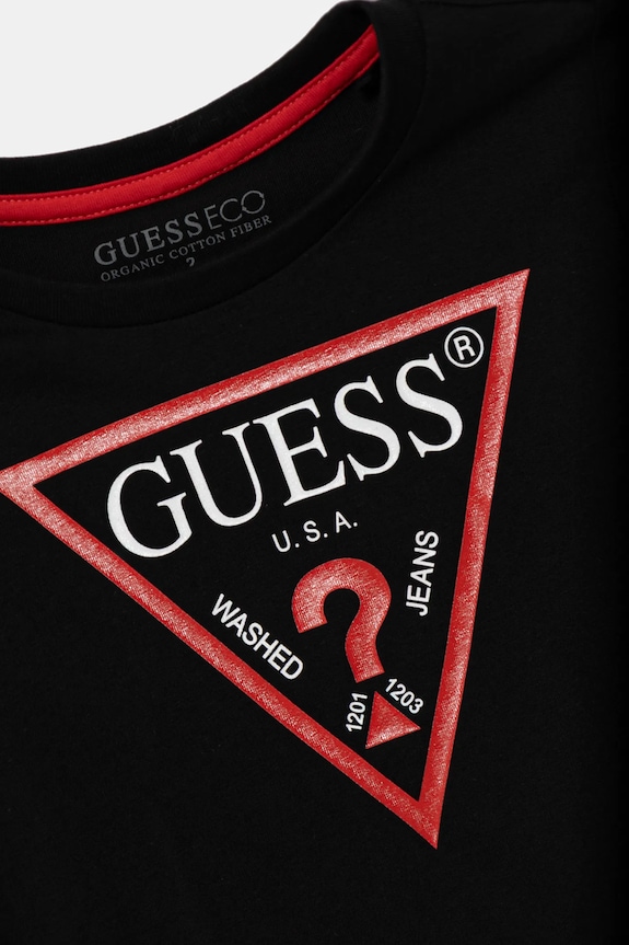 Chłopiec Guess Longsleeve dziecięcy N84I24.K8HM0 czarny