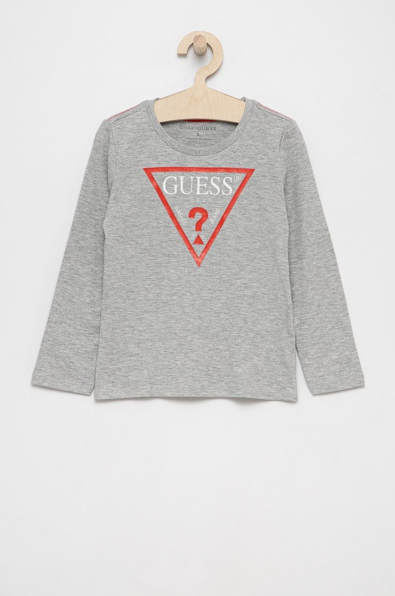 Guess Longsleeve dziecięcy nadruk szary N84I24.K8HM0
