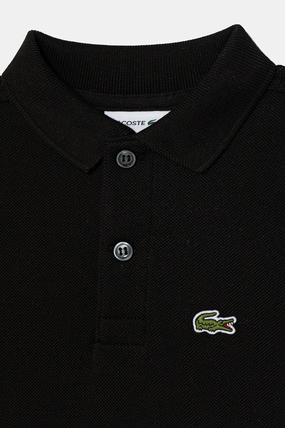 Хлопчик Дитячий бавовняний лонгслів Lacoste PJ8915 чорний