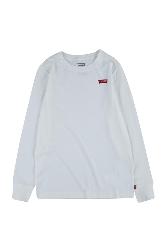 Levi's Longsleeve dziecięcy bawełna biały 8EC706.CO.B