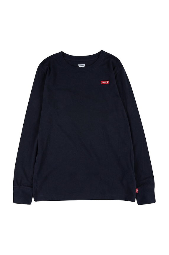 Levi's Longsleeve dziecięcy bawełna czarny 8EC706.CO.B