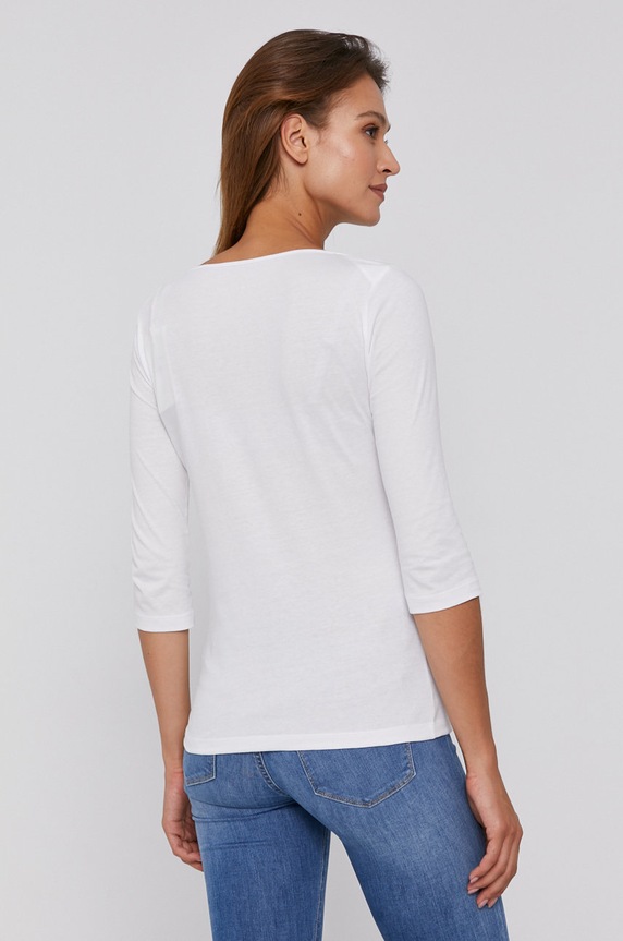 Oblečení Bavlněné tričko s dlouhým rukávem Tommy Hilfiger WW0WW31669.4890 bílá