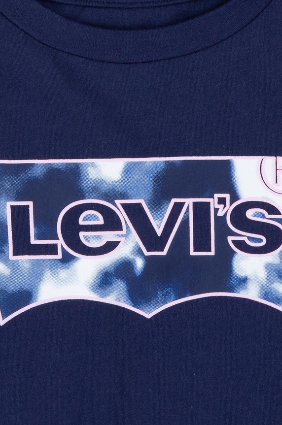 Levi's Longsleeve dziecięcy 3ED490.NEW.G granatowy AW21