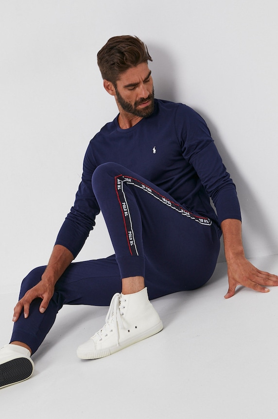 Longsleeve Polo Ralph Lauren 714844759002 σκούρο μπλε AW21