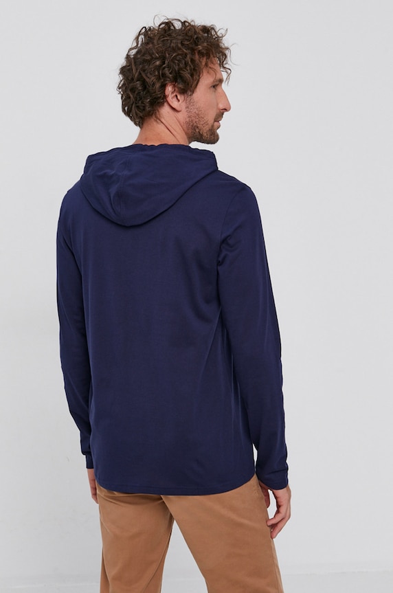 Oblečenie Bavlnené tričko s dlhým rukávom Polo Ralph Lauren 714844760001 tmavomodrá