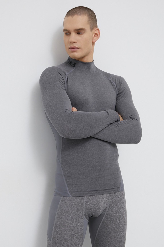 Majica dugih rukava Under Armour bez uzorka siva 1369606