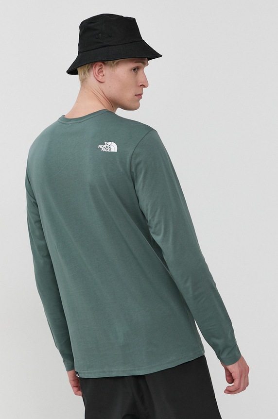 Odzież The North Face Longsleeve bawełniany NF0A5585HBS1 zielony