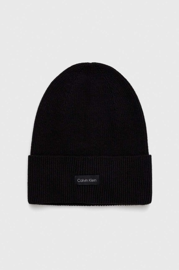 Calvin Klein Czapka z domieszką wełny z domieszką wełny czarny K60K608519.4890