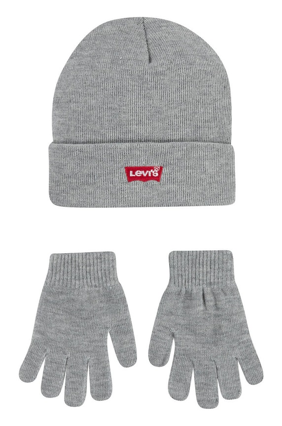 Levi's gyerek sapka és kesztyű vékony szürke 9A8405.CO.K