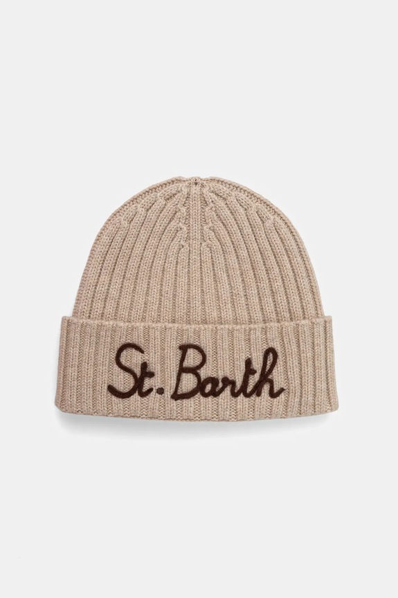MC2 Saint Barth czapka wełniana beżowy WENG001