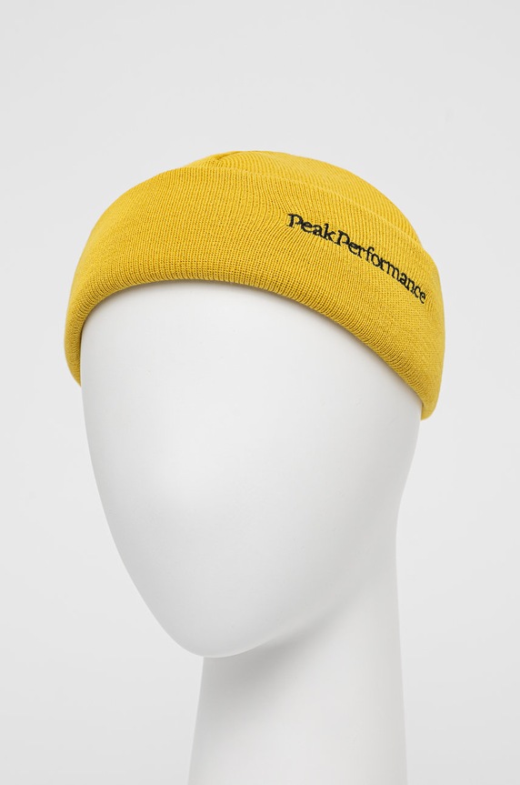 Peak Performance Czapka wełniana G75087 żółty AW21