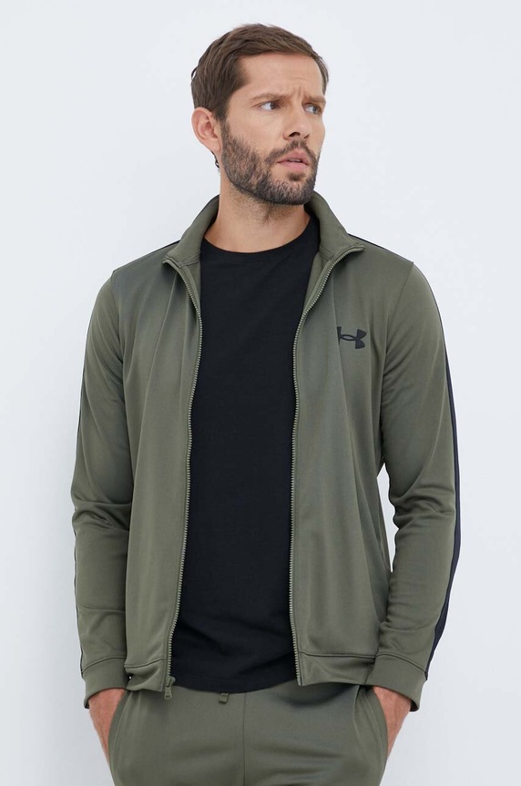 Under Armour komplet dresowy męski Knit Track Suit 1357139 zielony SS26