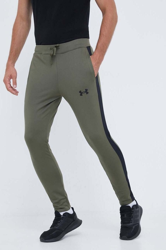 Odzież Under Armour komplet dresowy męski Knit Track Suit 1357139 zielony