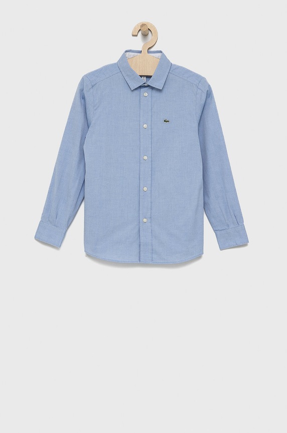 Lacoste Koszula bawełniana dziecięca CJ8077 bawełna niebieski CJ8077