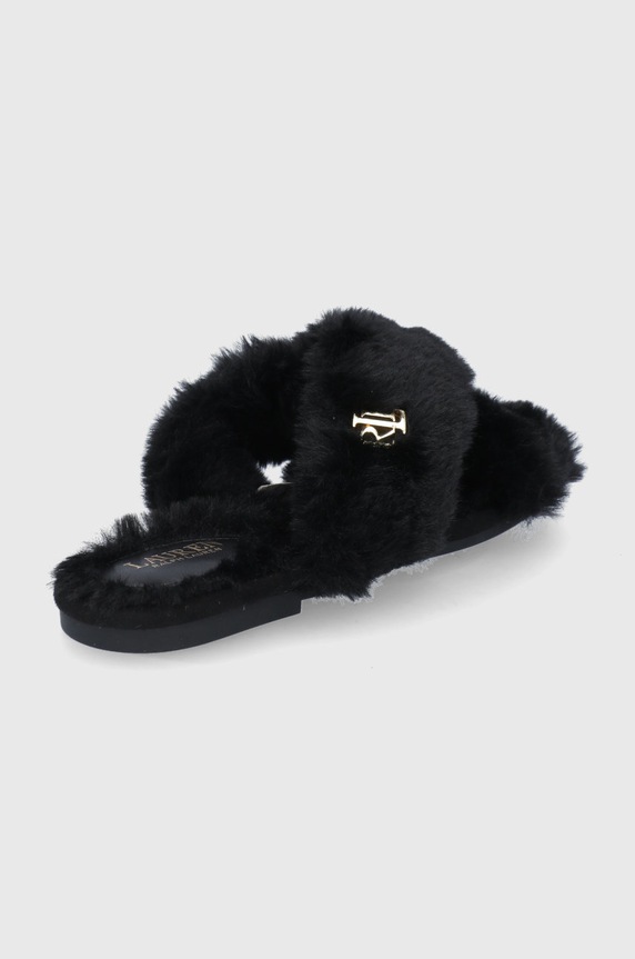 Obuwie Lauren Ralph Lauren Kapcie Sydni 802851160002.001 czarny