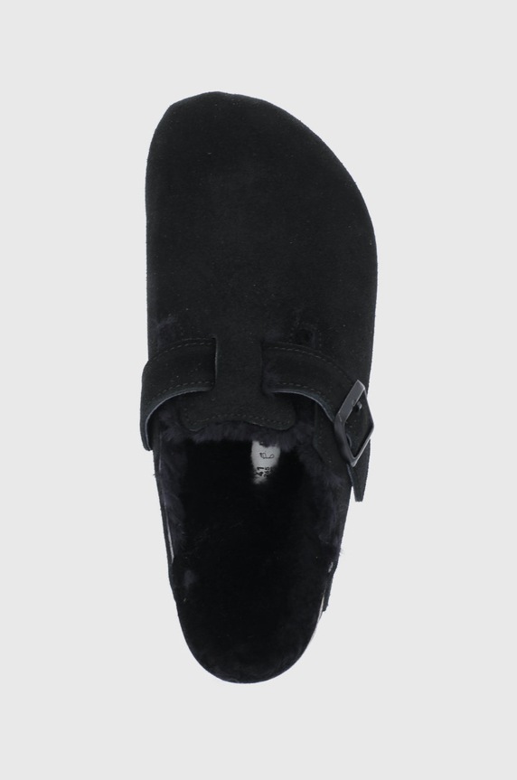 Semišové papuče Birkenstock Boston černá 259881.BLACK